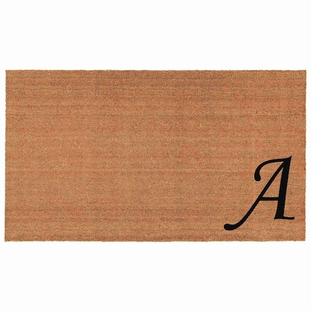 Calloway Mills Monogram Door Mat, Black, Natural, 18 in W x 30 in L 153621830A